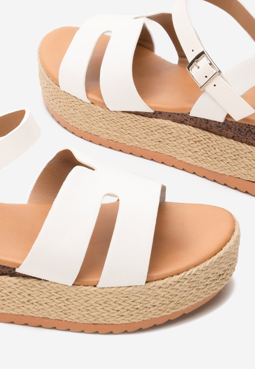 Biele espadrilky sandale Rumia