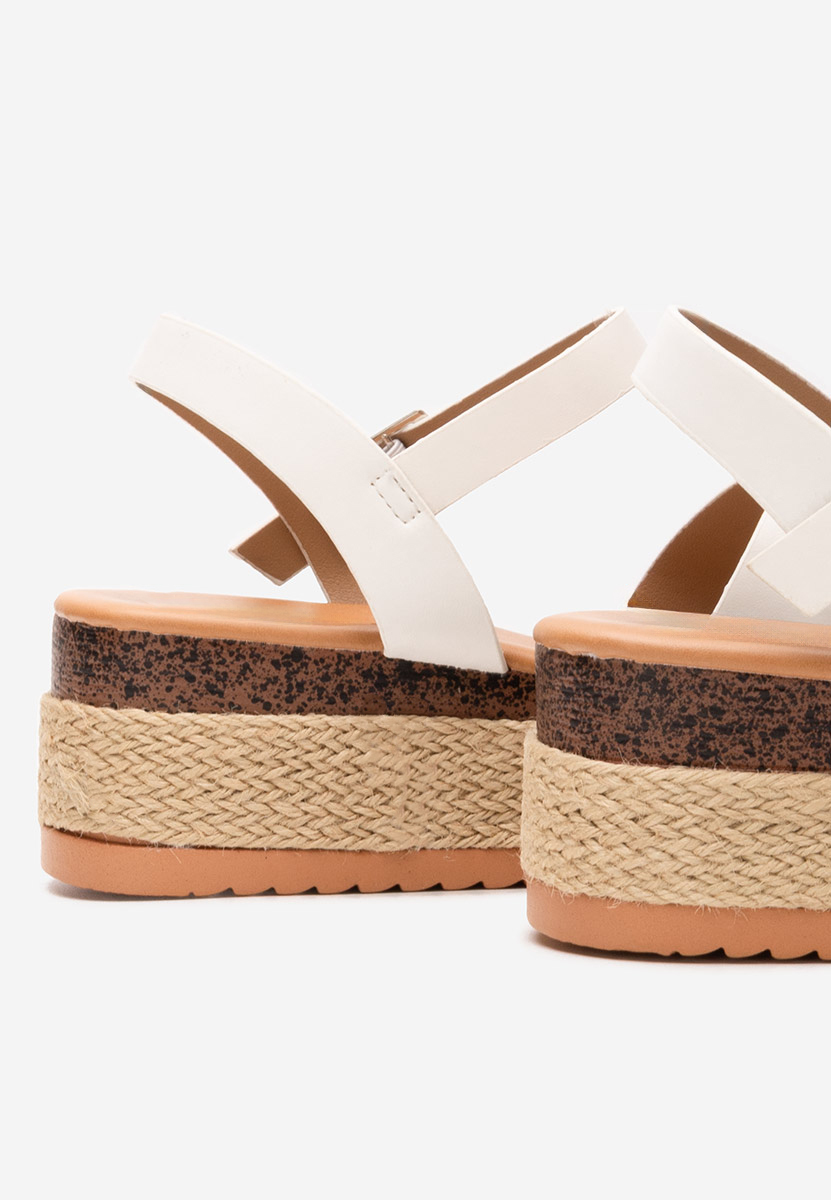 Biele espadrilky sandale Rumia