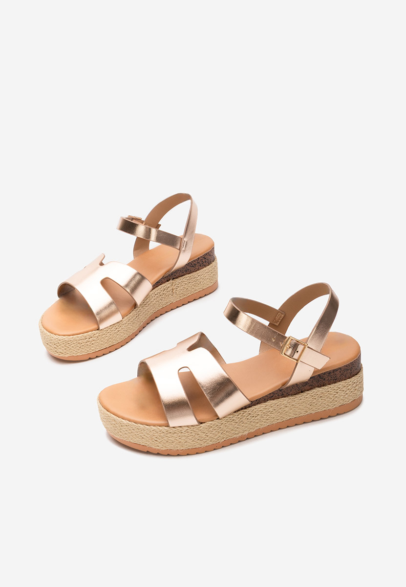 šampanské espadrilky sandale Rumia