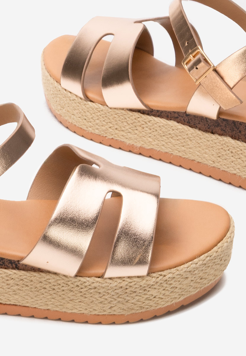 šampanské espadrilky sandale Rumia