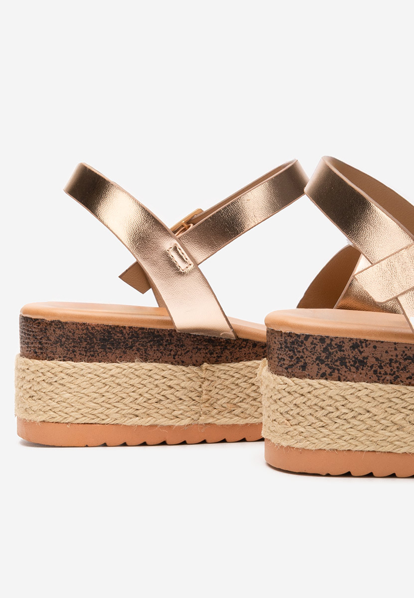 šampanské espadrilky sandale Rumia