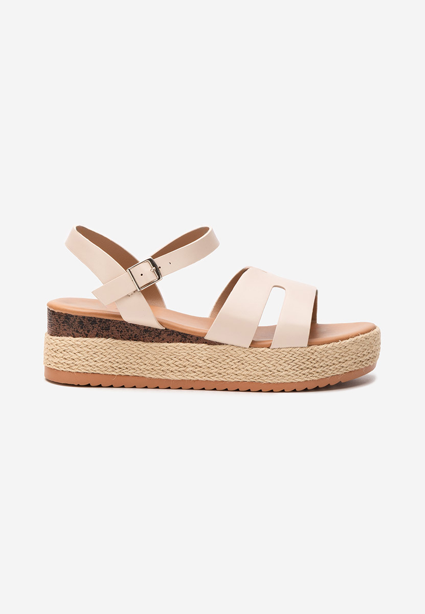 Béžové espadrilky sandale Rumia