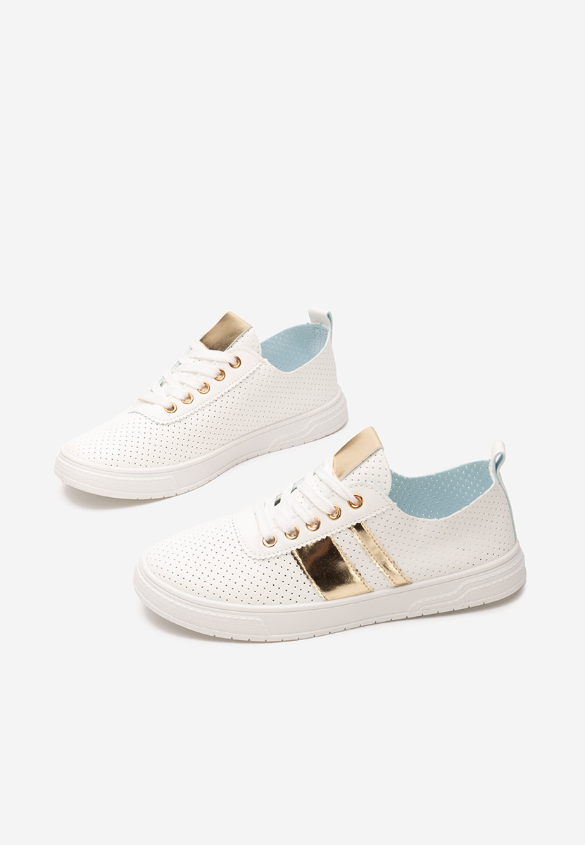 Biele dámske poltopánky Heayli V5