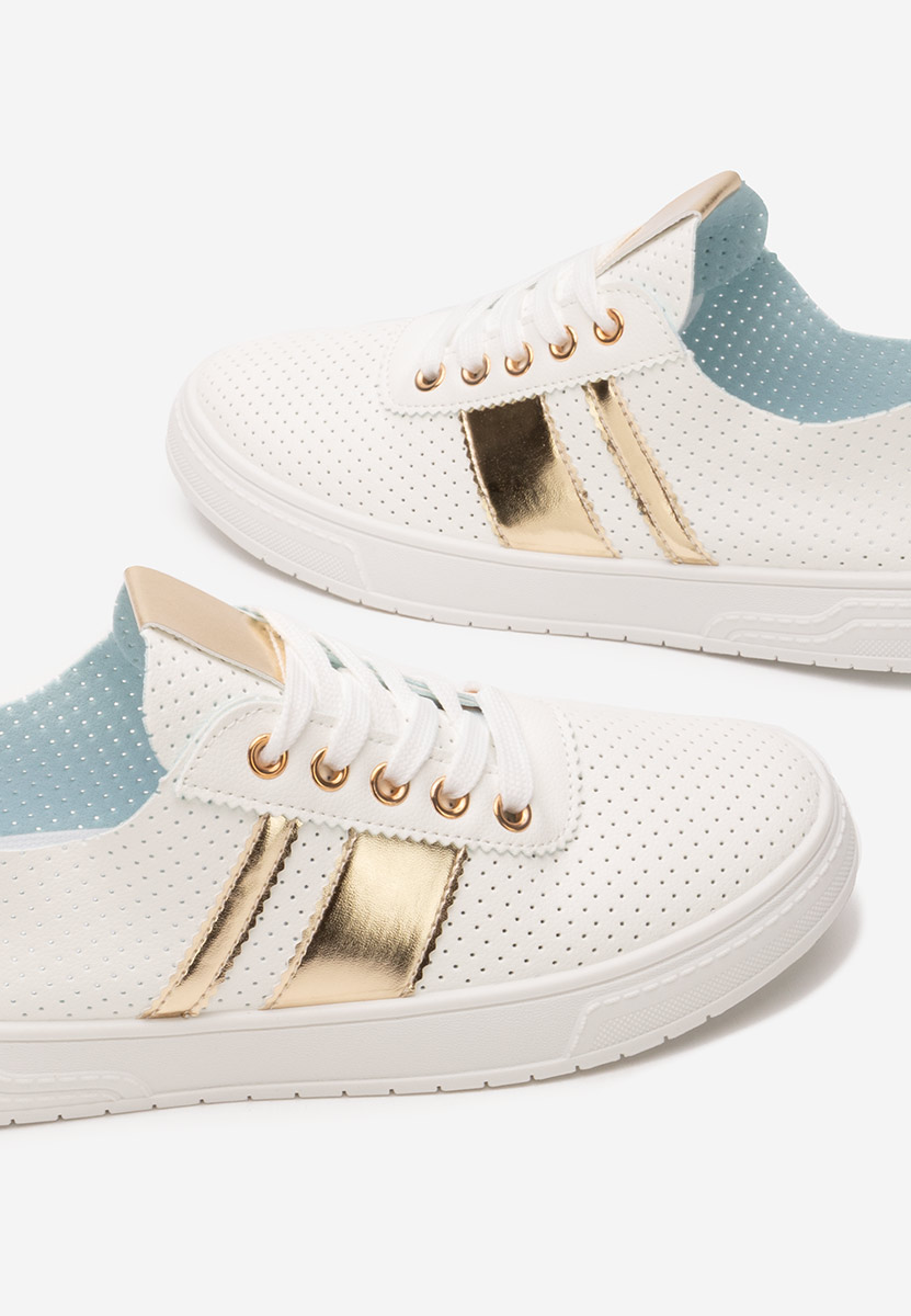 Biele dámske poltopánky Heayli V5