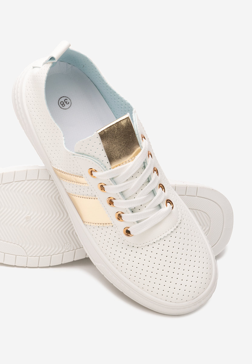 Biele dámske poltopánky Heayli V5