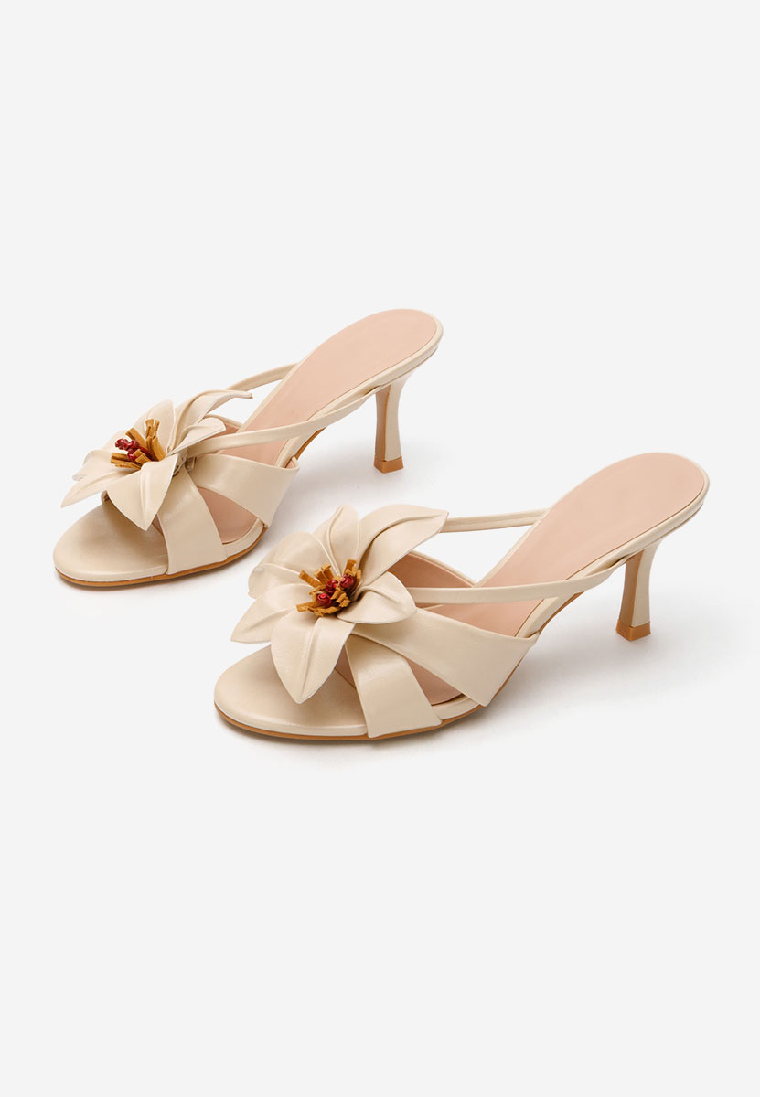 Béžové dámske šľapky elegantné Wynona