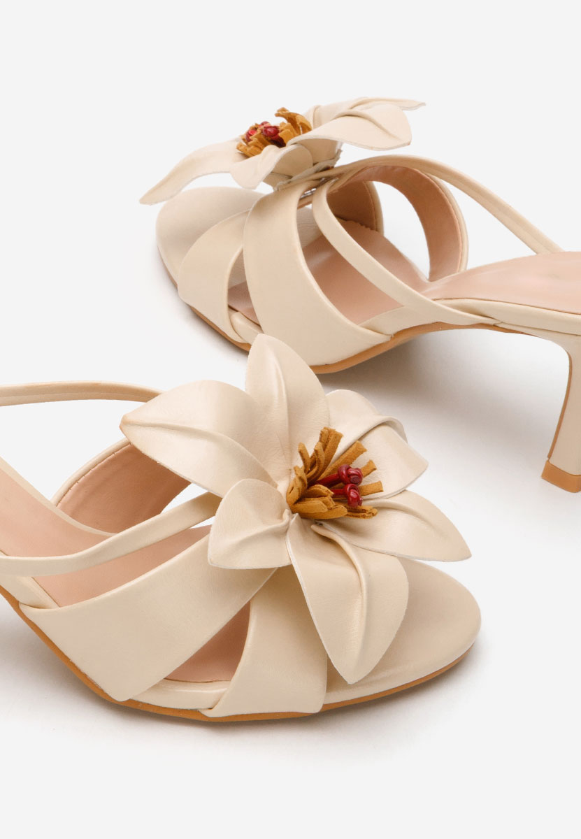 Béžové dámske šľapky elegantné Wynona