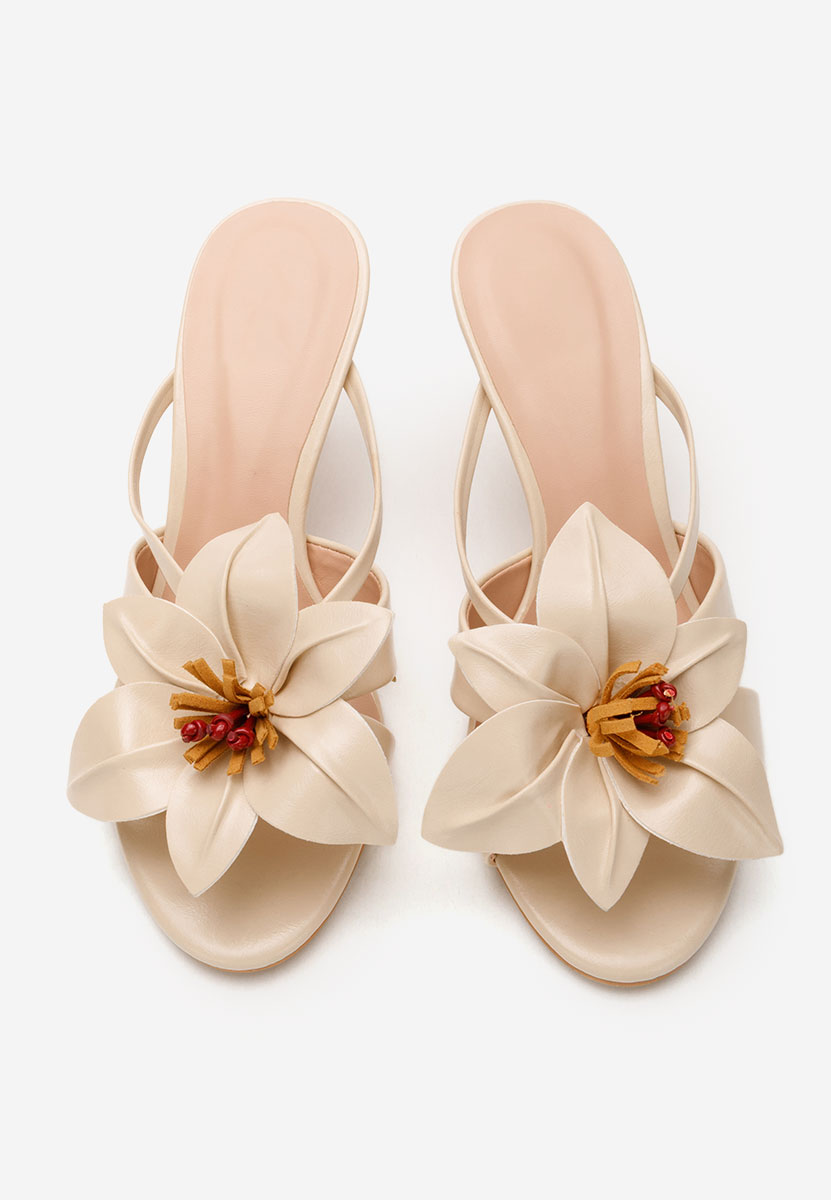 Béžové dámske šľapky elegantné Wynona