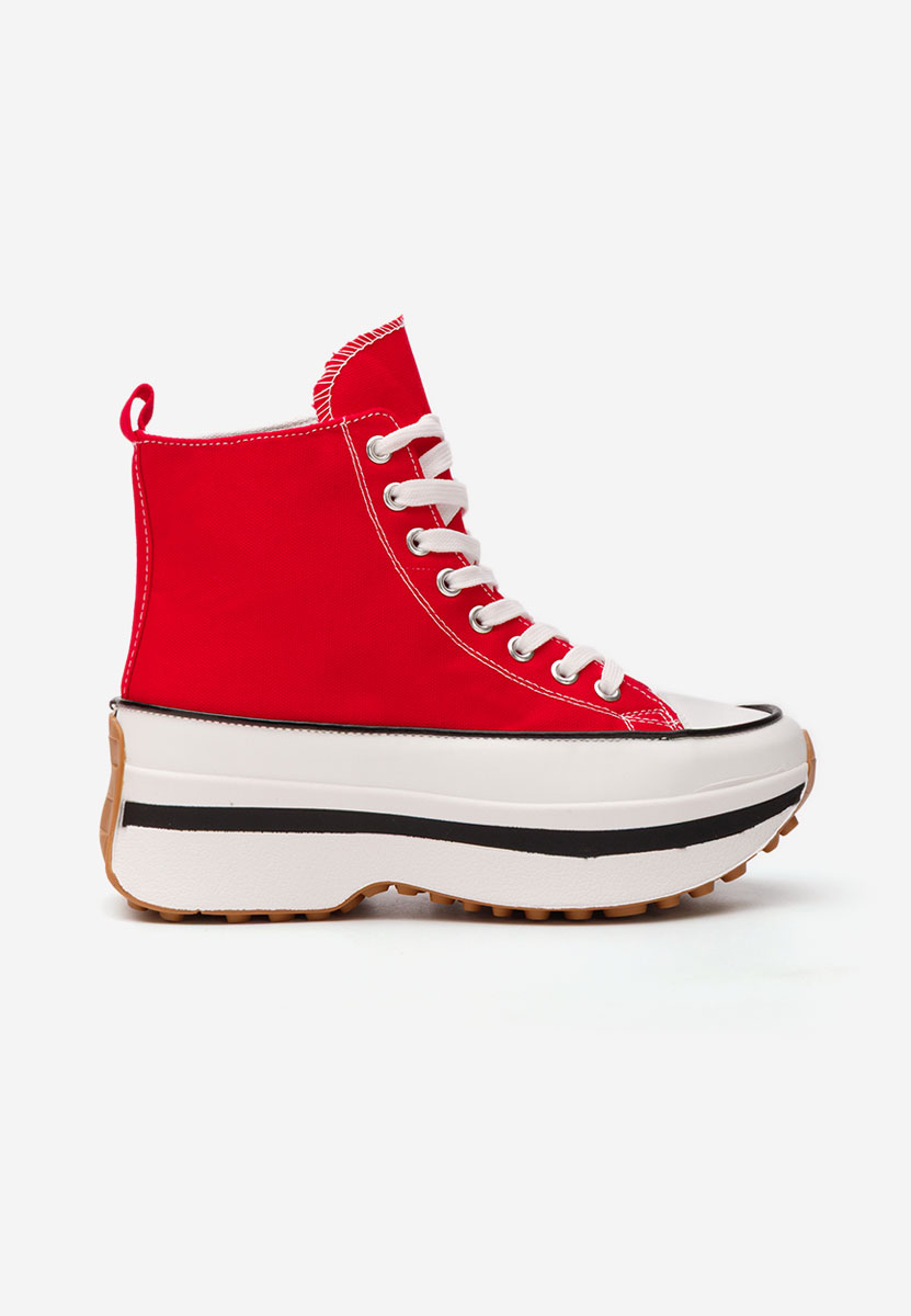 Červené tenisky na platforme Francene