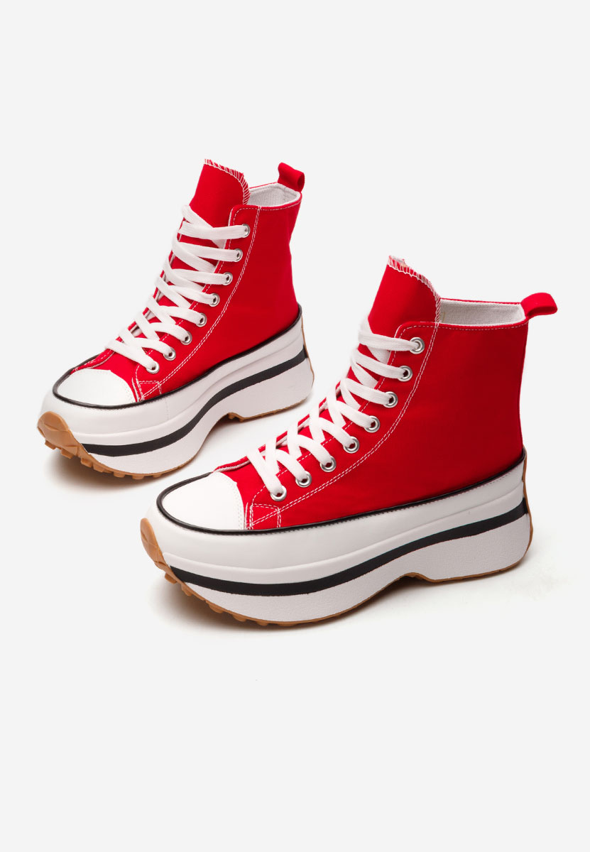 Červené tenisky na platforme Francene