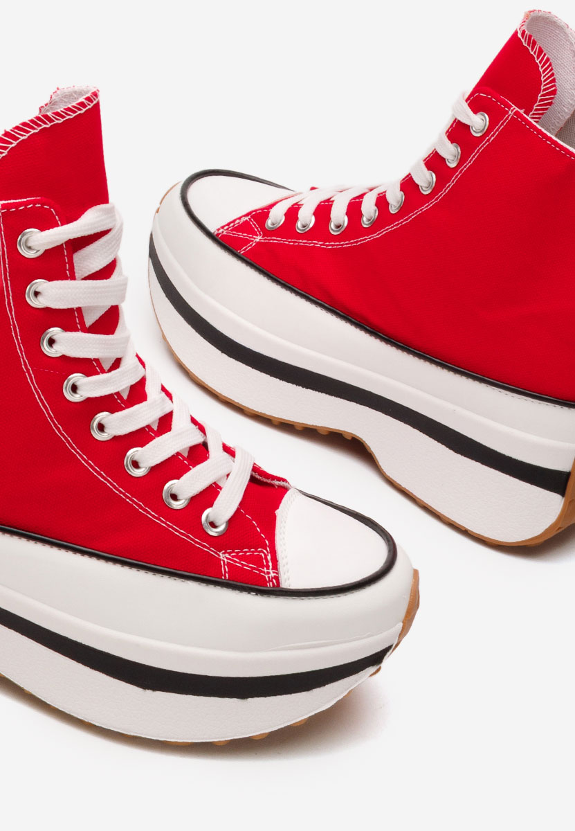 Červené tenisky na platforme Francene