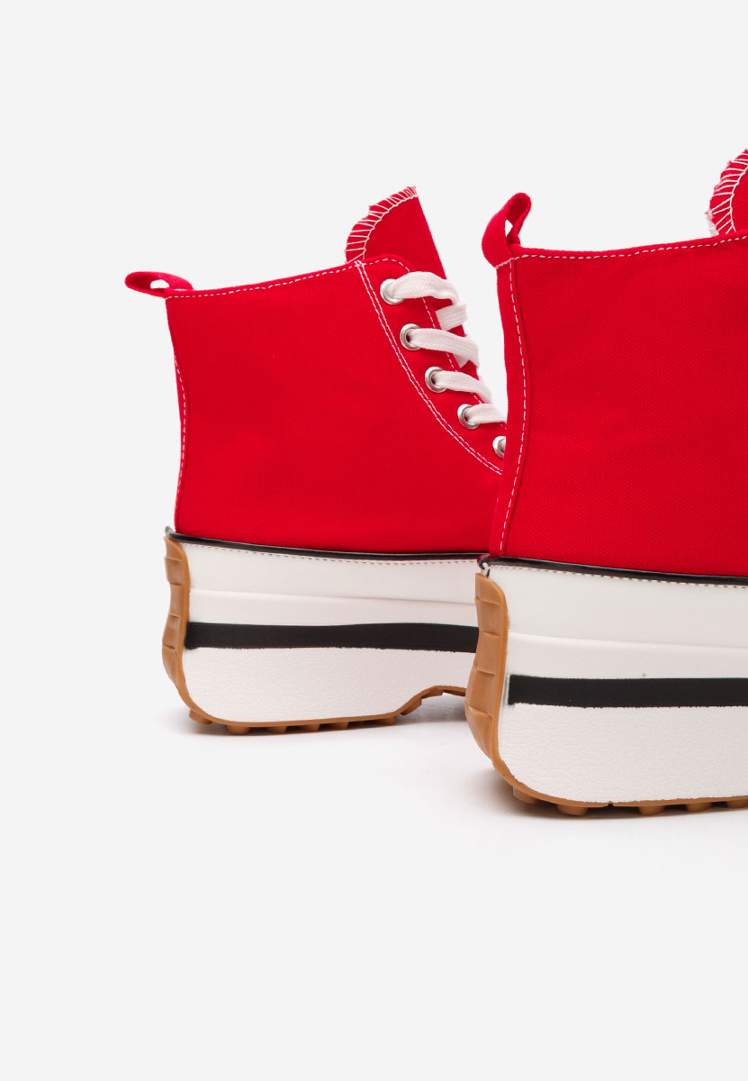 Červené tenisky na platforme Francene