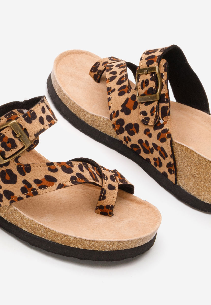 Leopardie dámske šlapky na platforme Wandana V2