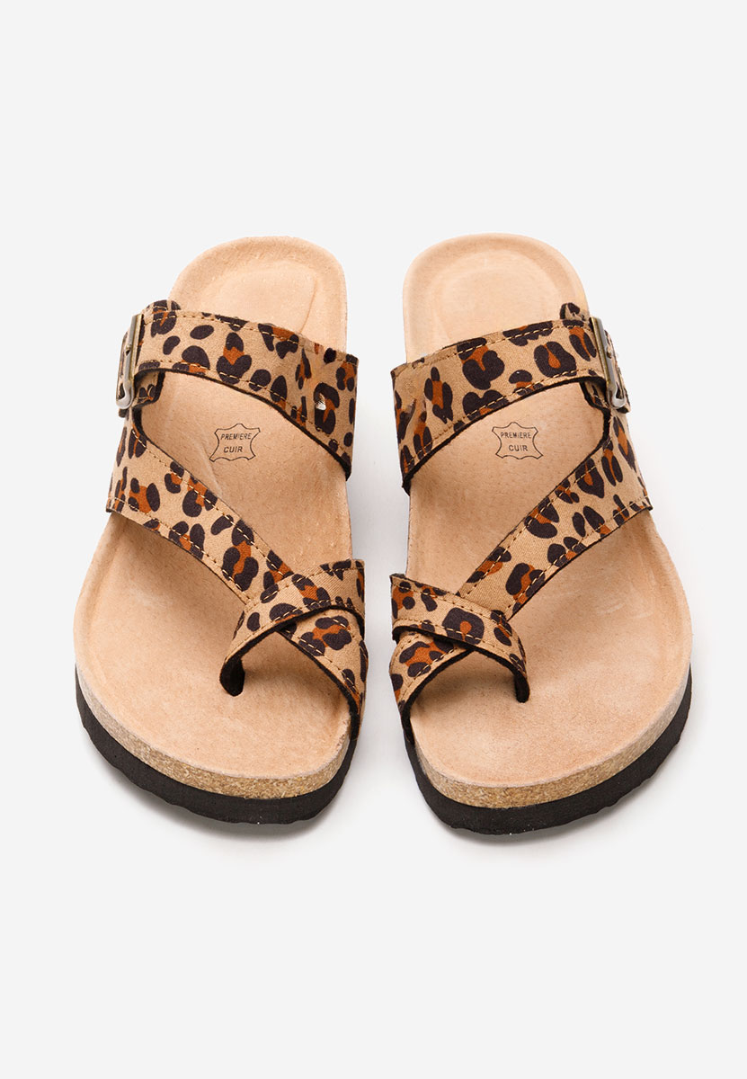 Leopardie dámske šlapky na platforme Wandana V2