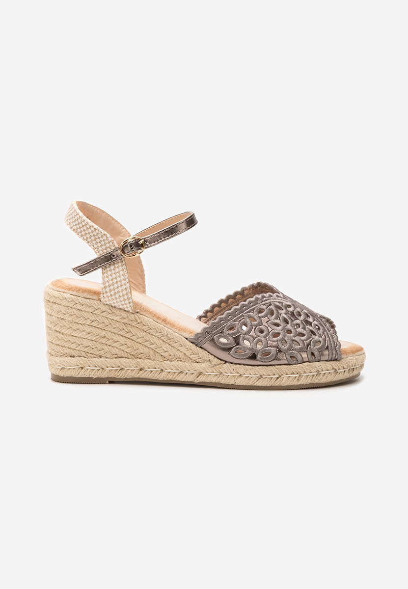 Sivé espadrilky sandale Finana