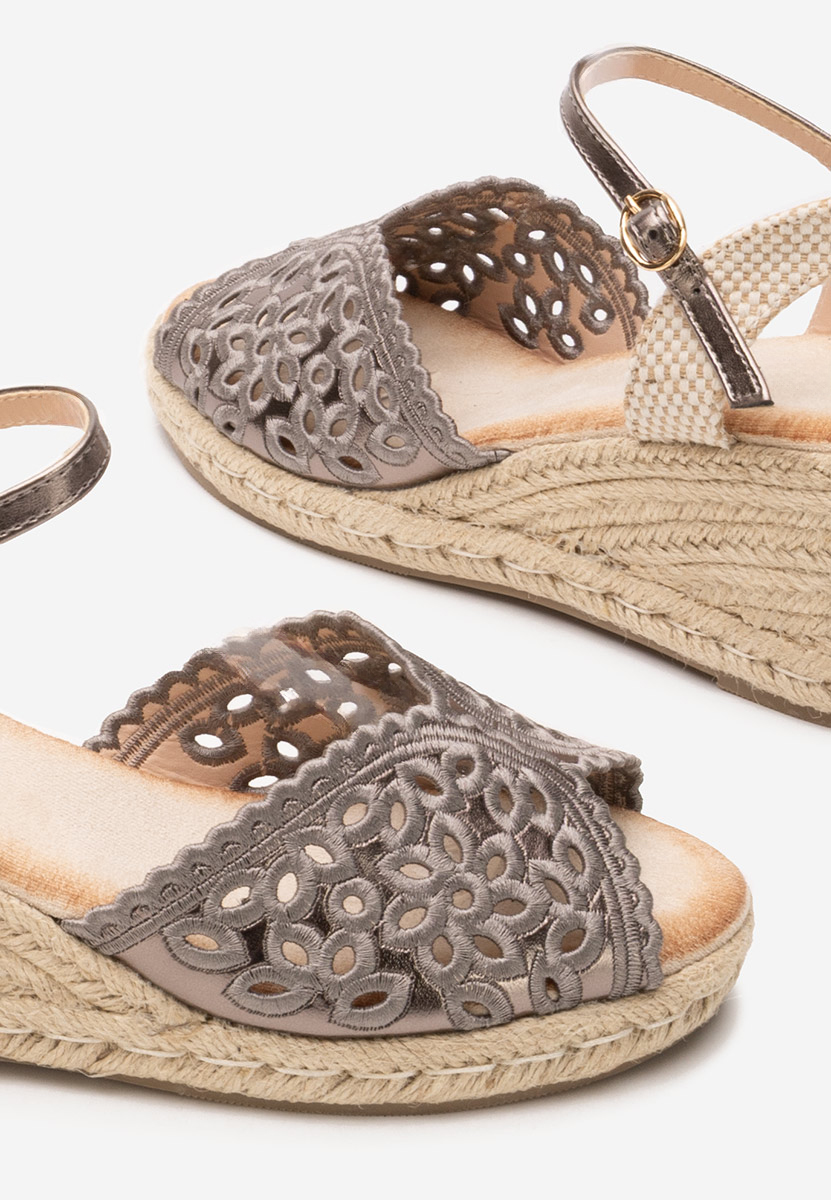 Sivé espadrilky sandale Finana