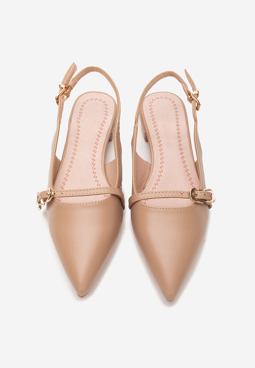 Khaki lodičky s otvorenou pätou Elyssa