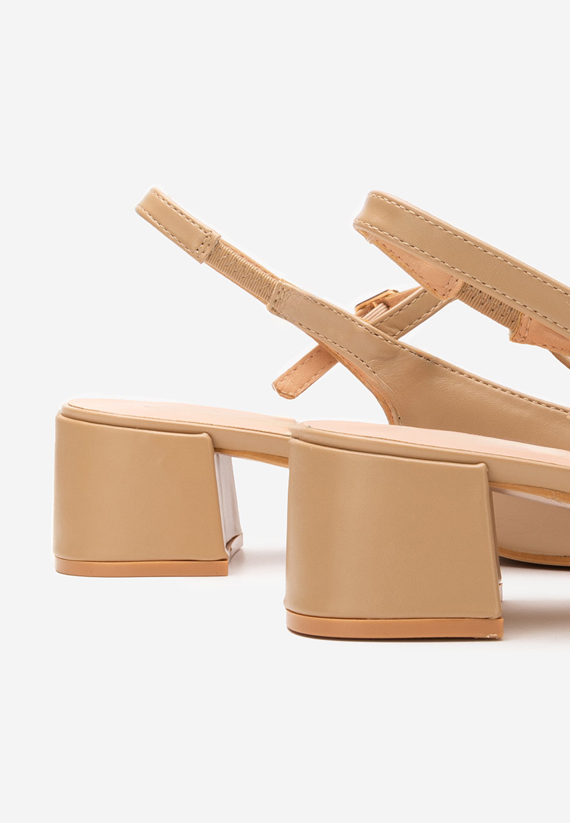 Khaki lodičky na hrubom opätku Beatrina V2