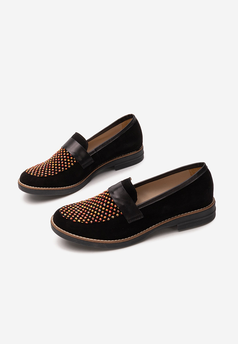 Čierne kožené mokasíny Aleda V2