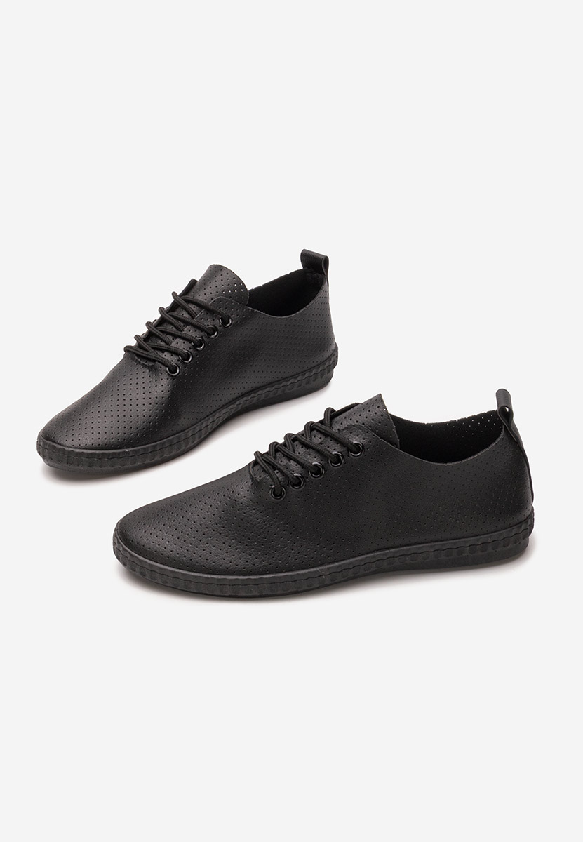 Čierne dámske poltopánky Skede