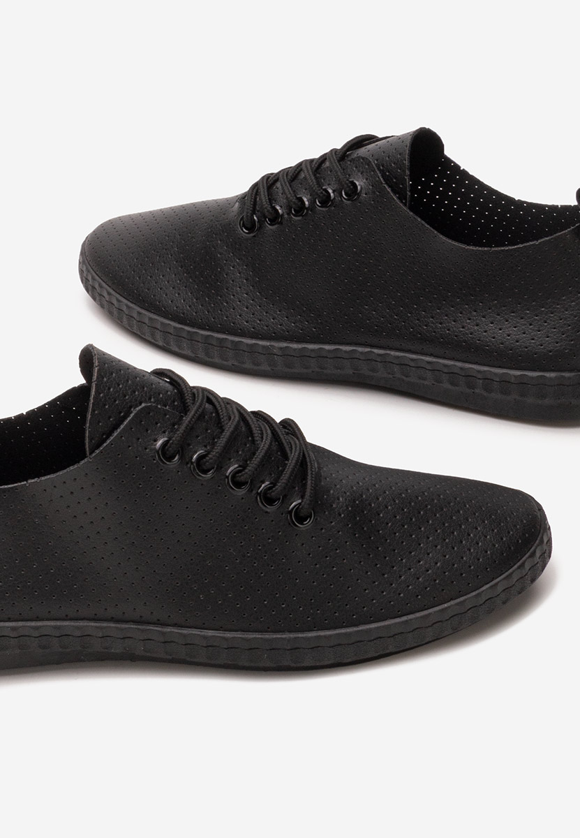 Čierne dámske poltopánky Skede