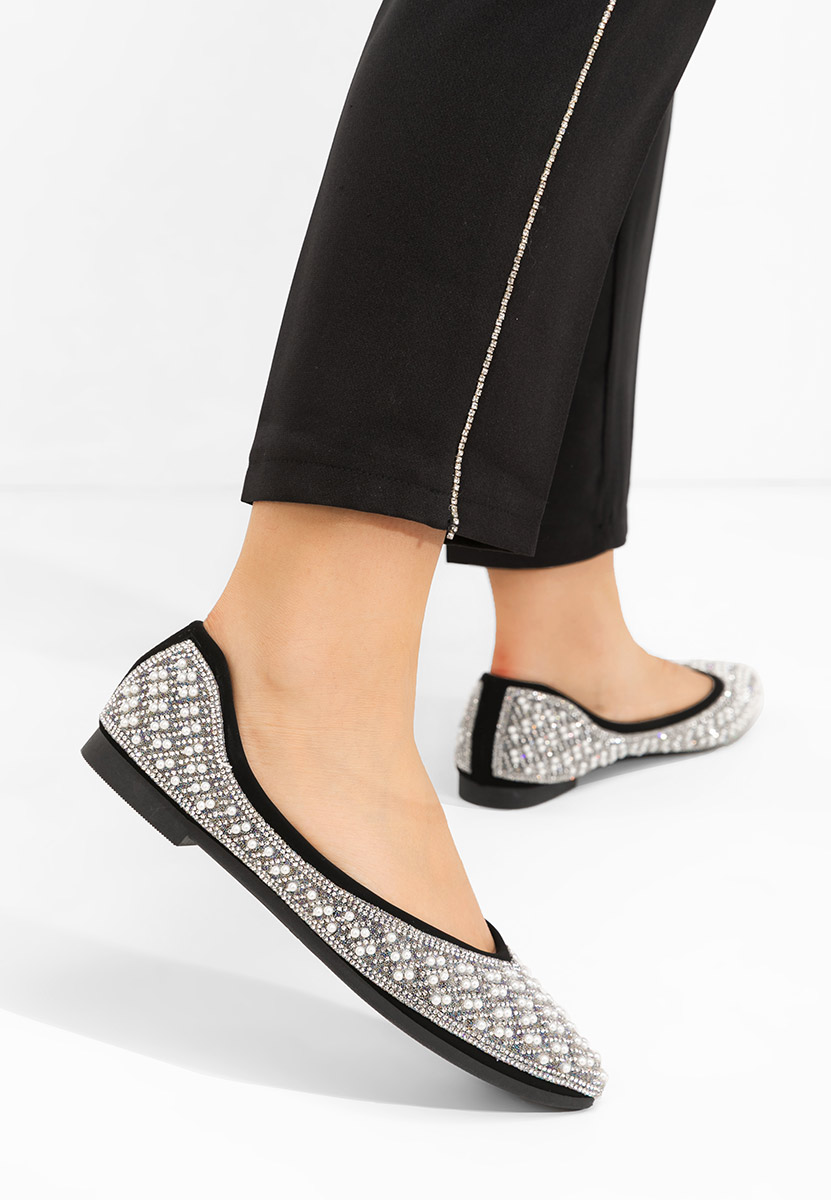 Čierne elegantne balerinky Charity