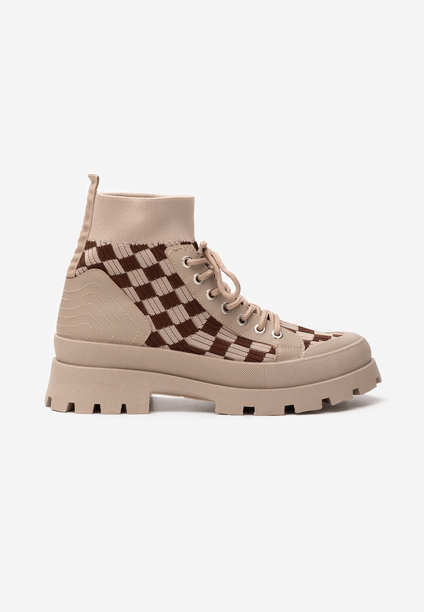 Khaki vysoké tenisky dámske Zendoria V2