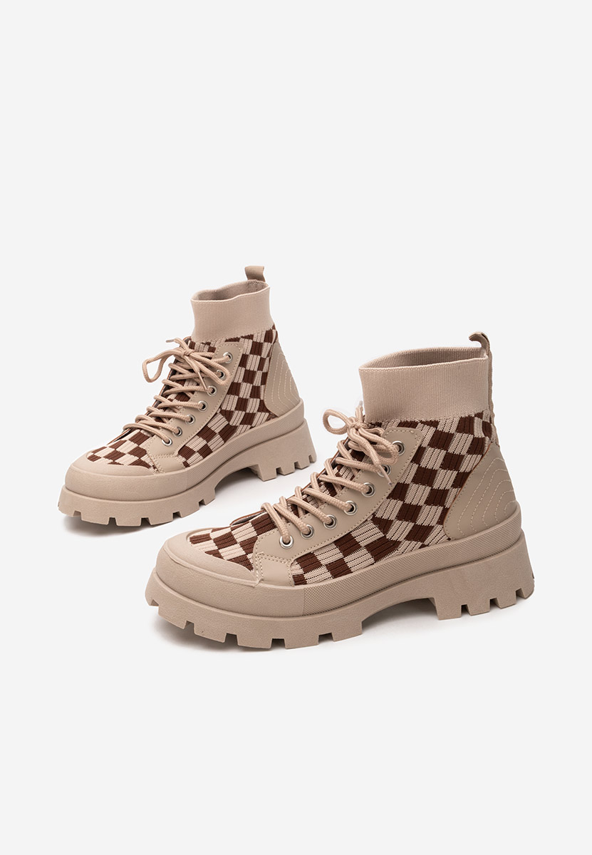 Khaki vysoké tenisky dámske Zendoria V2