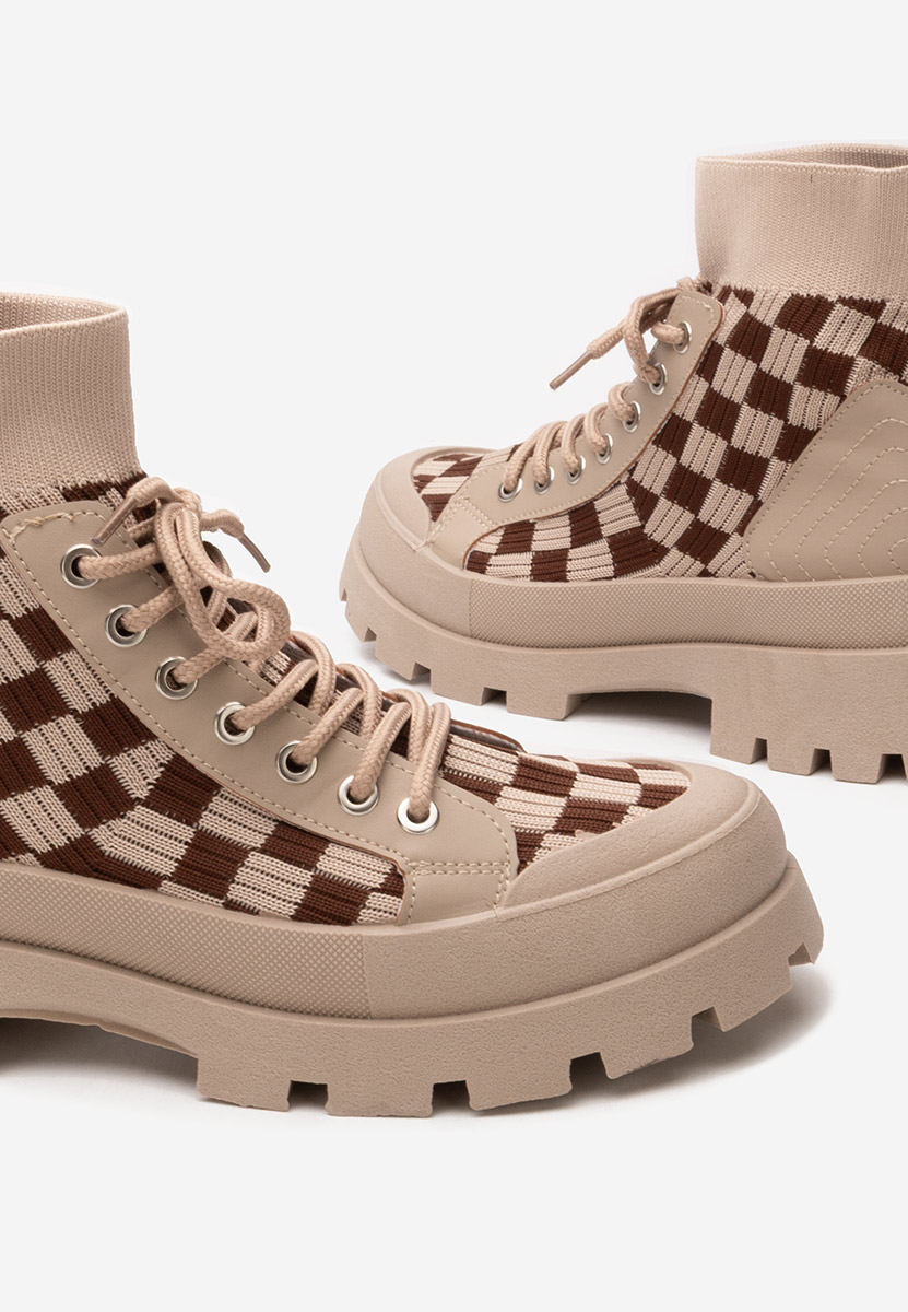 Khaki vysoké tenisky dámske Zendoria V2