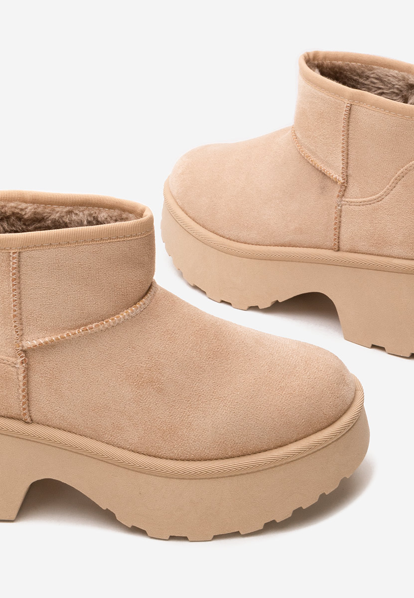 Khaki dámske zimné členkové čižmy Tarnia