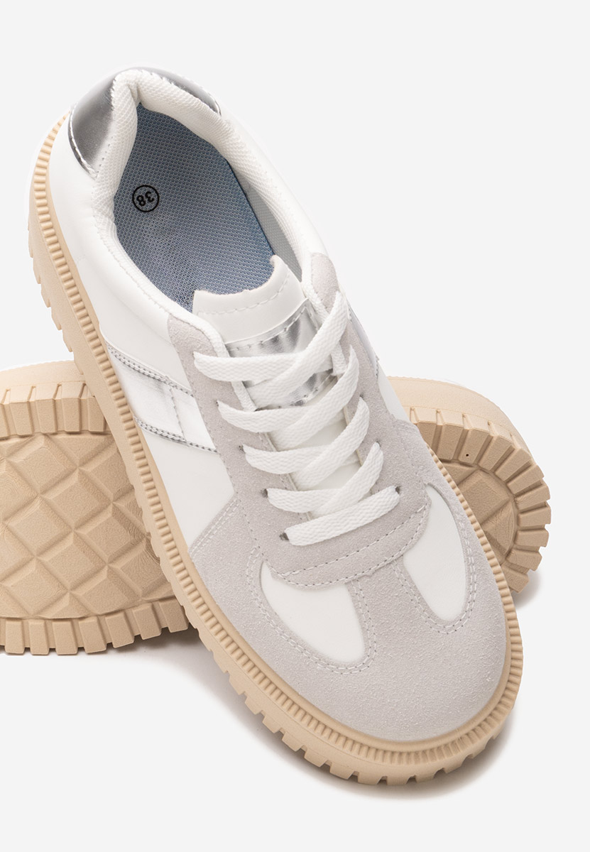 Biele tenisky na platforme Michele