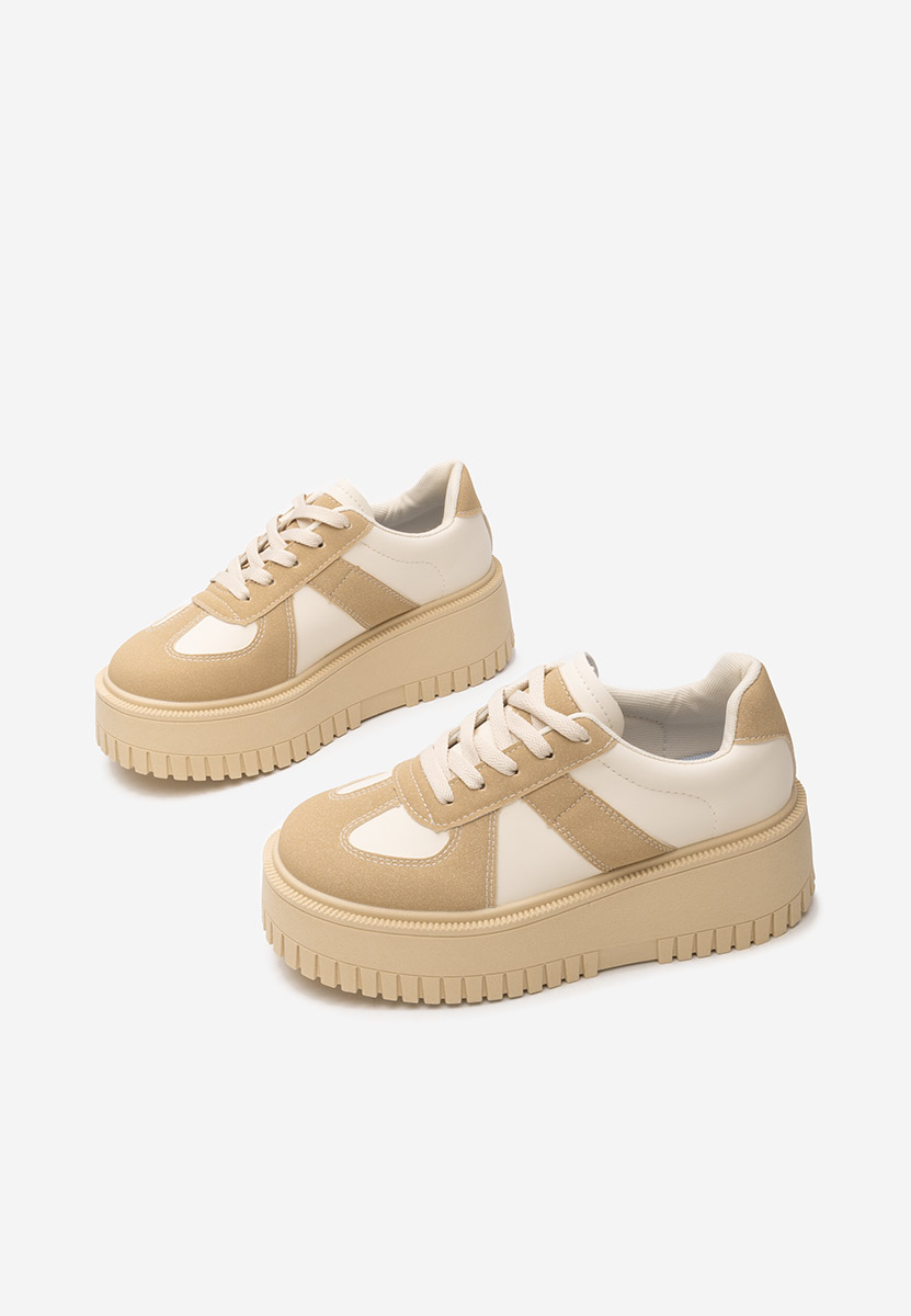 Camelové tenisky na platforme Michele