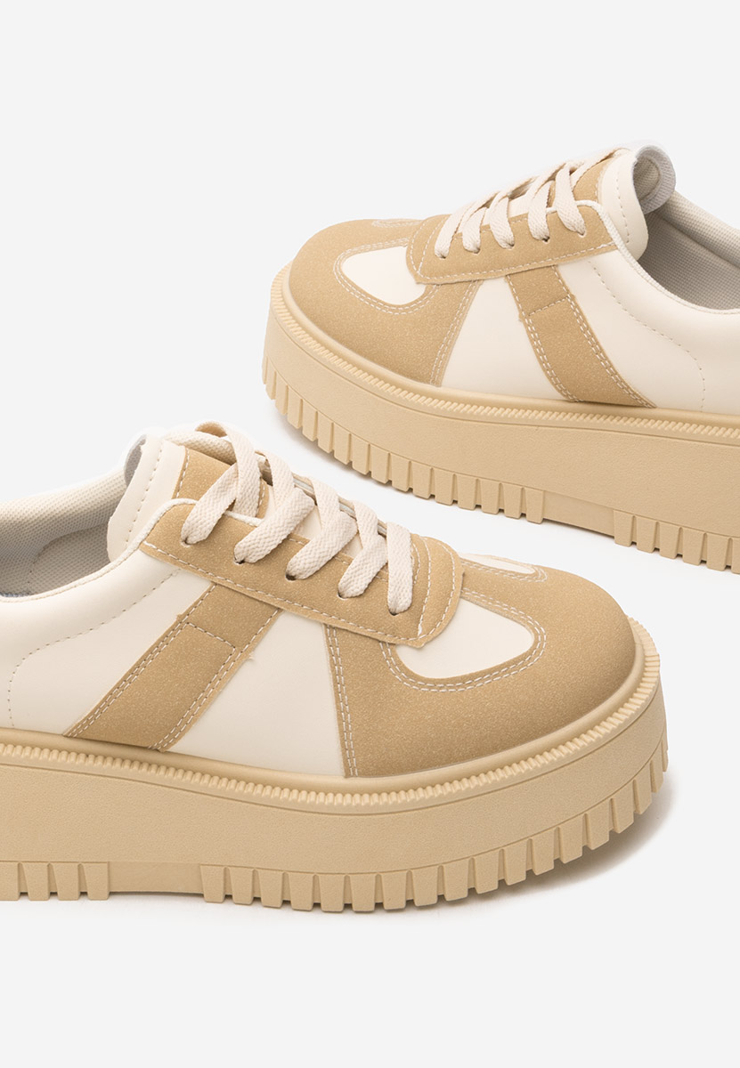 Camelové tenisky na platforme Michele