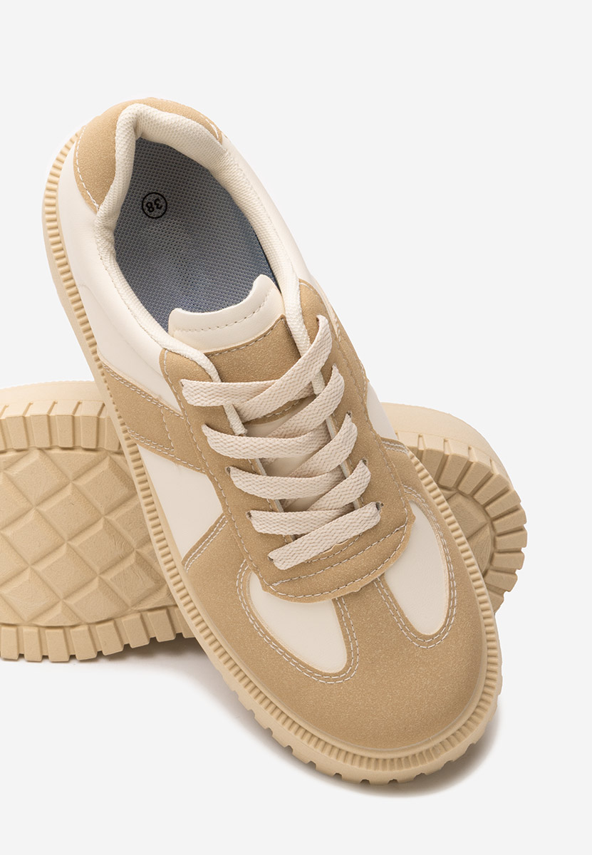 Camelové tenisky na platforme Michele