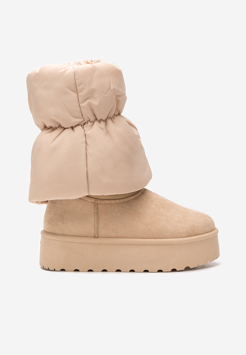 Béžové čižmy na platforme Aydena