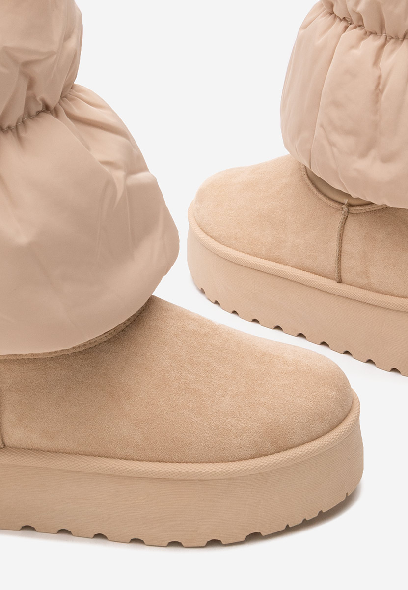 Béžové čižmy na platforme Aydena