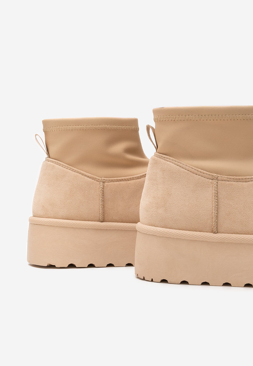 Béžové čižmy na platforme Aydena