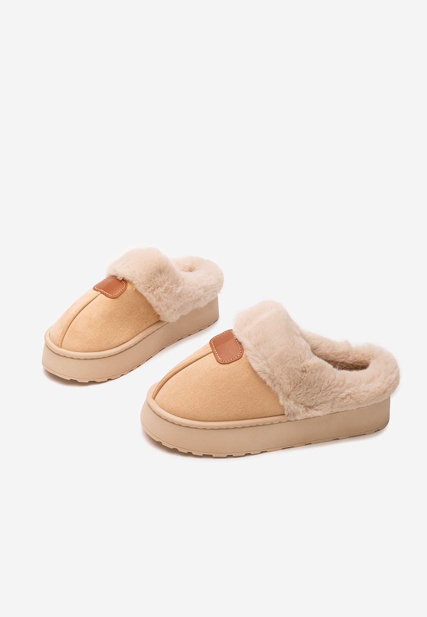 Béžové dámske papuče Flufina
