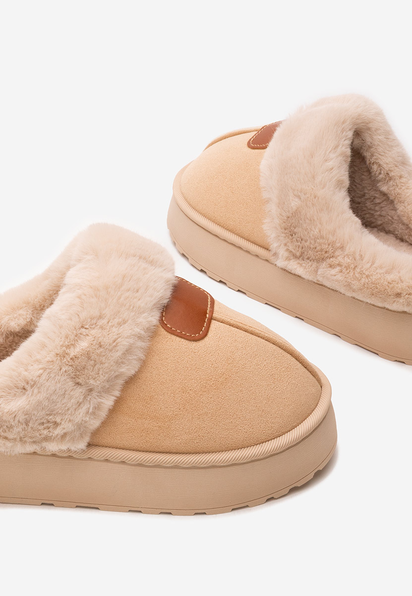 Béžové dámske papuče Flufina