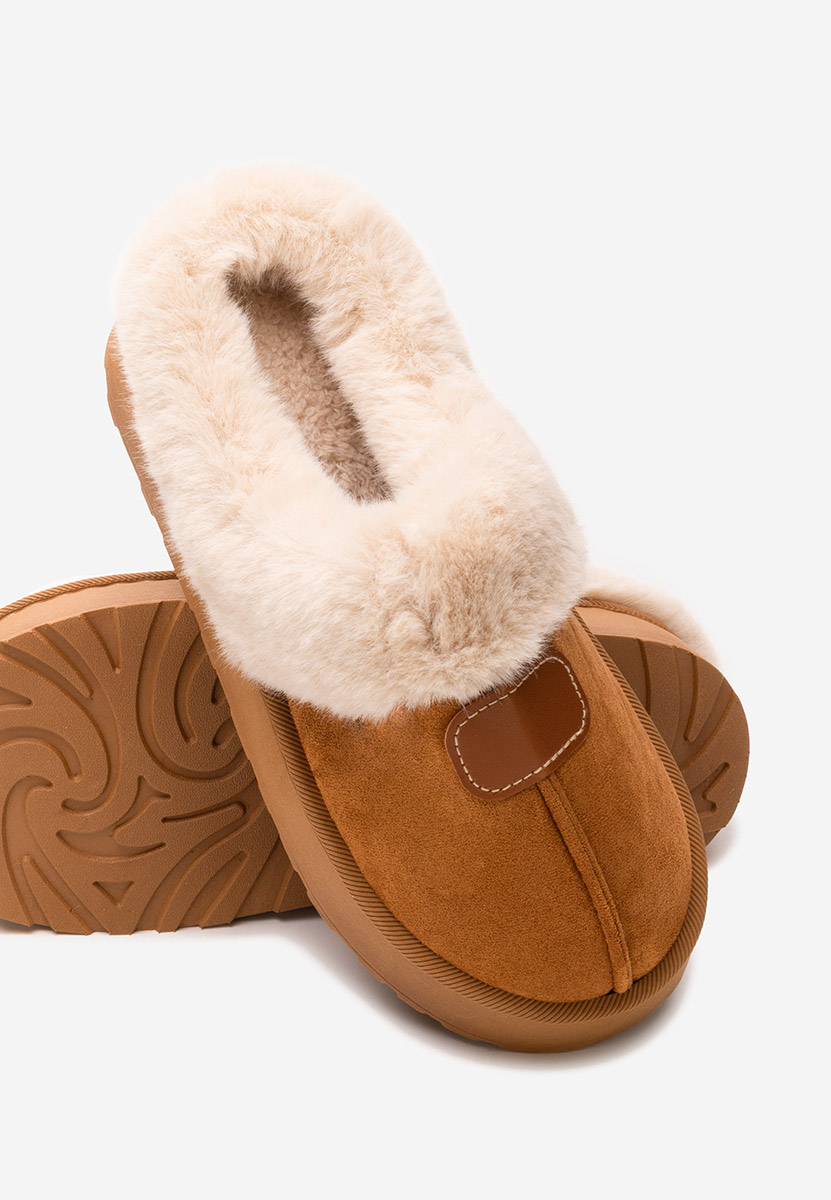 Camelové dámske papuče Flufina