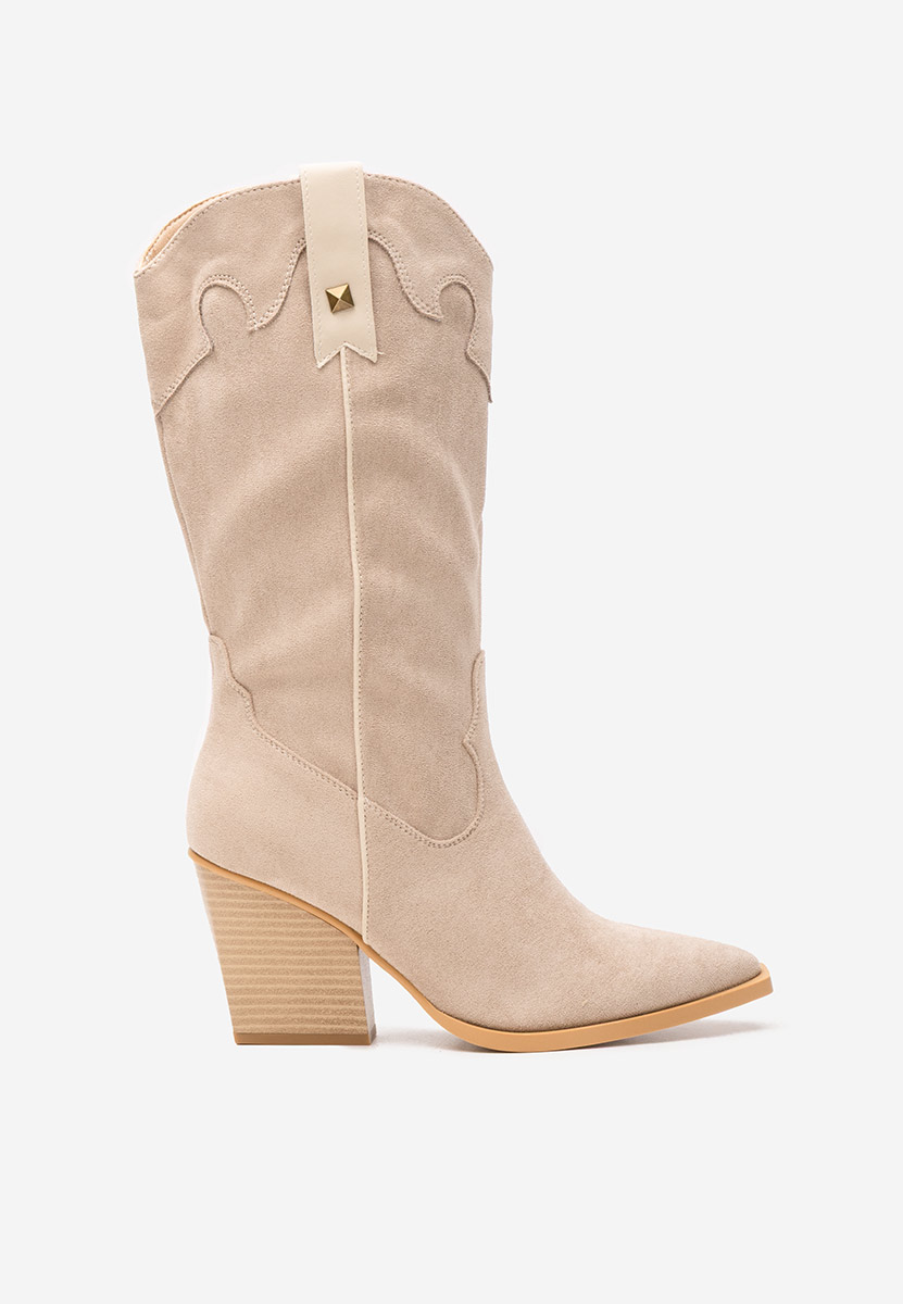 Béžové dámske čižmy Favira