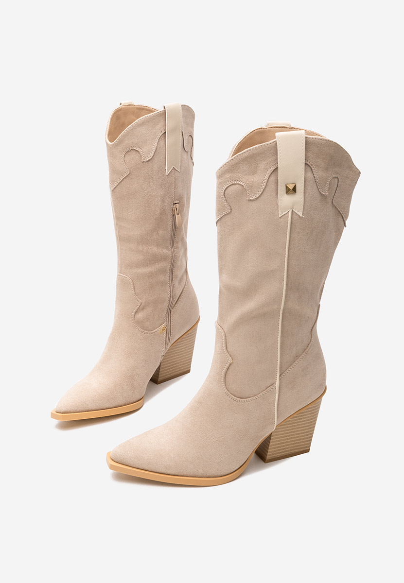 Béžové dámske čižmy Favira