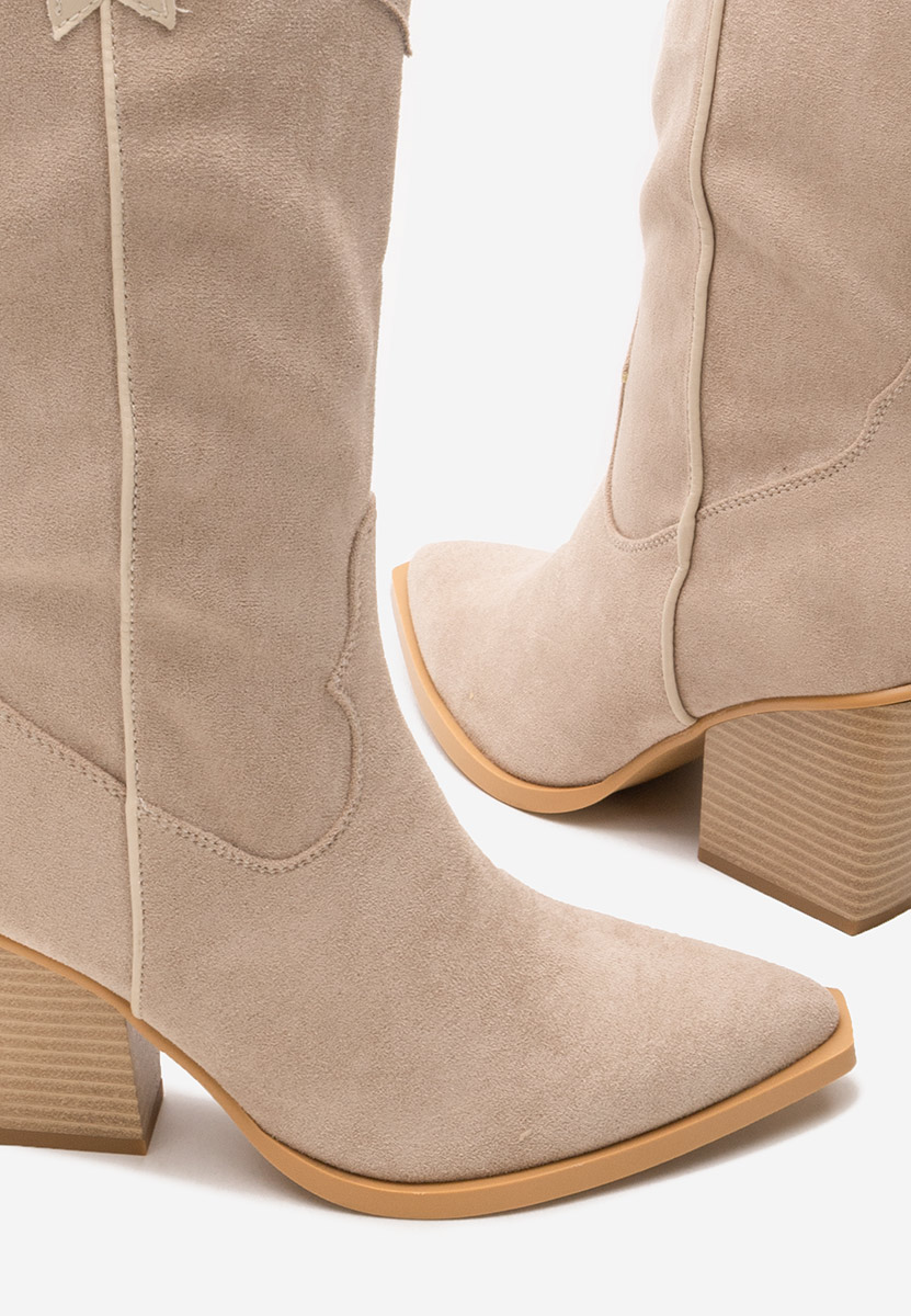 Béžové dámske čižmy Favira