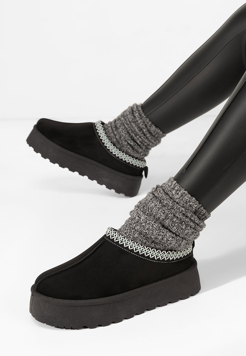 Čierne šlapky na platforme Esmie V5