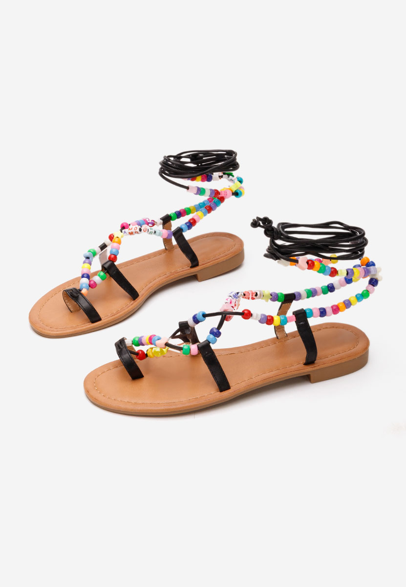 Čierne nízke sandále Bertha