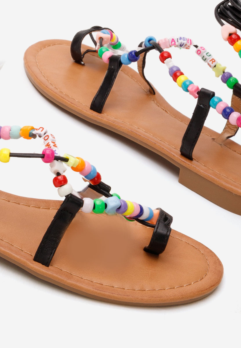 Čierne nízke sandále Bertha