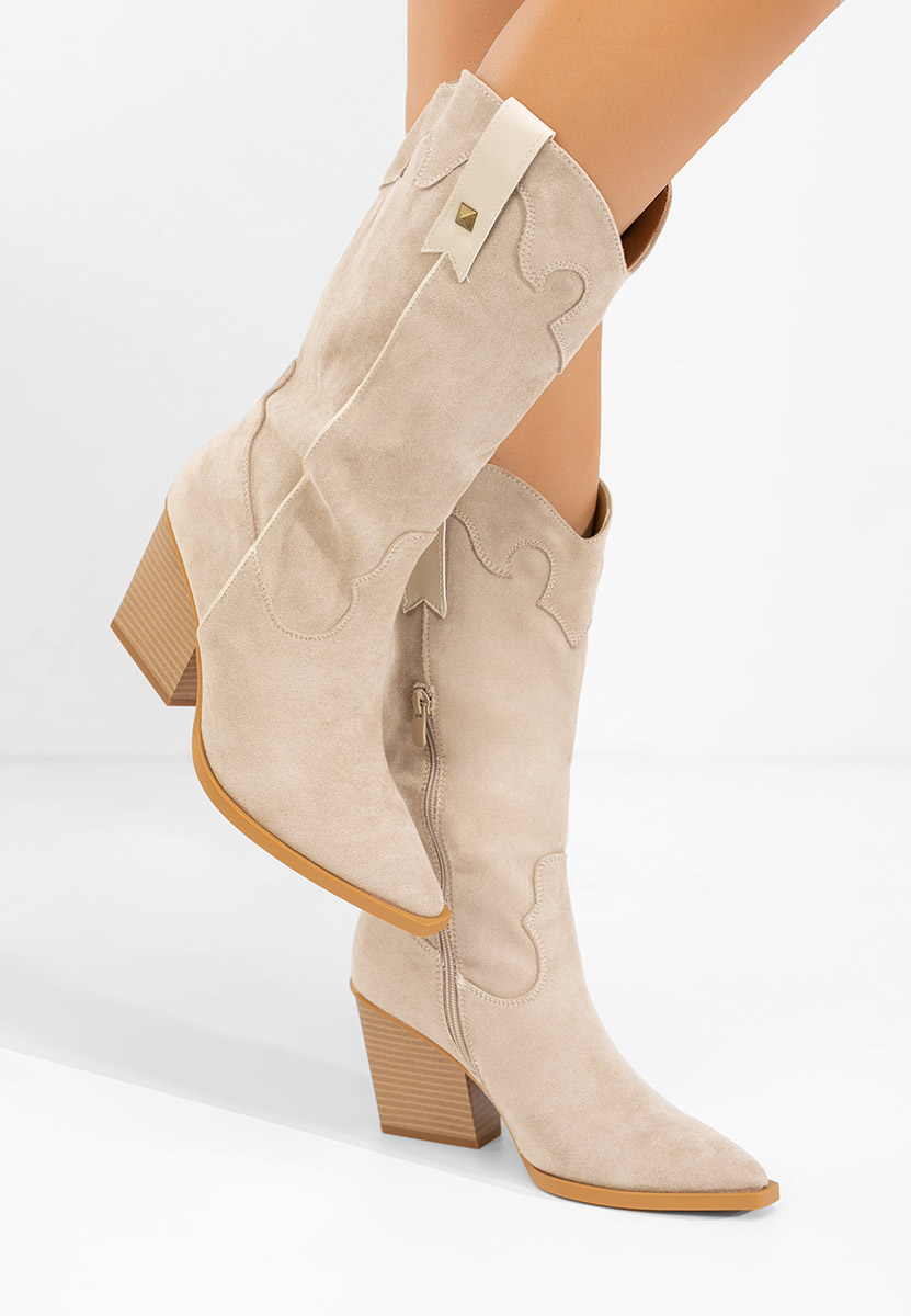 Béžové dámske čižmy Favira