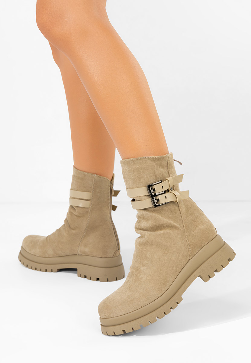 E-shop Khaki členkové čižmy Semika
