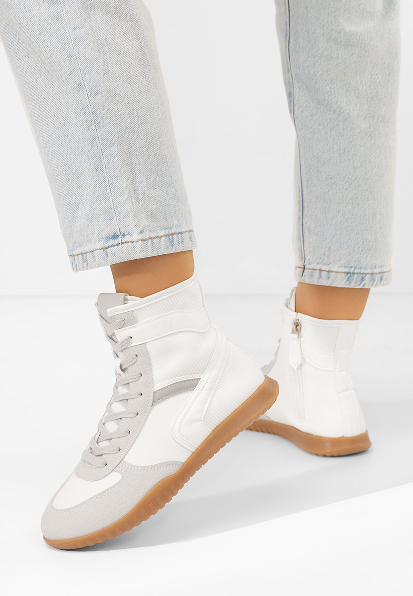 Biele vysoké tenisky dámske Daine