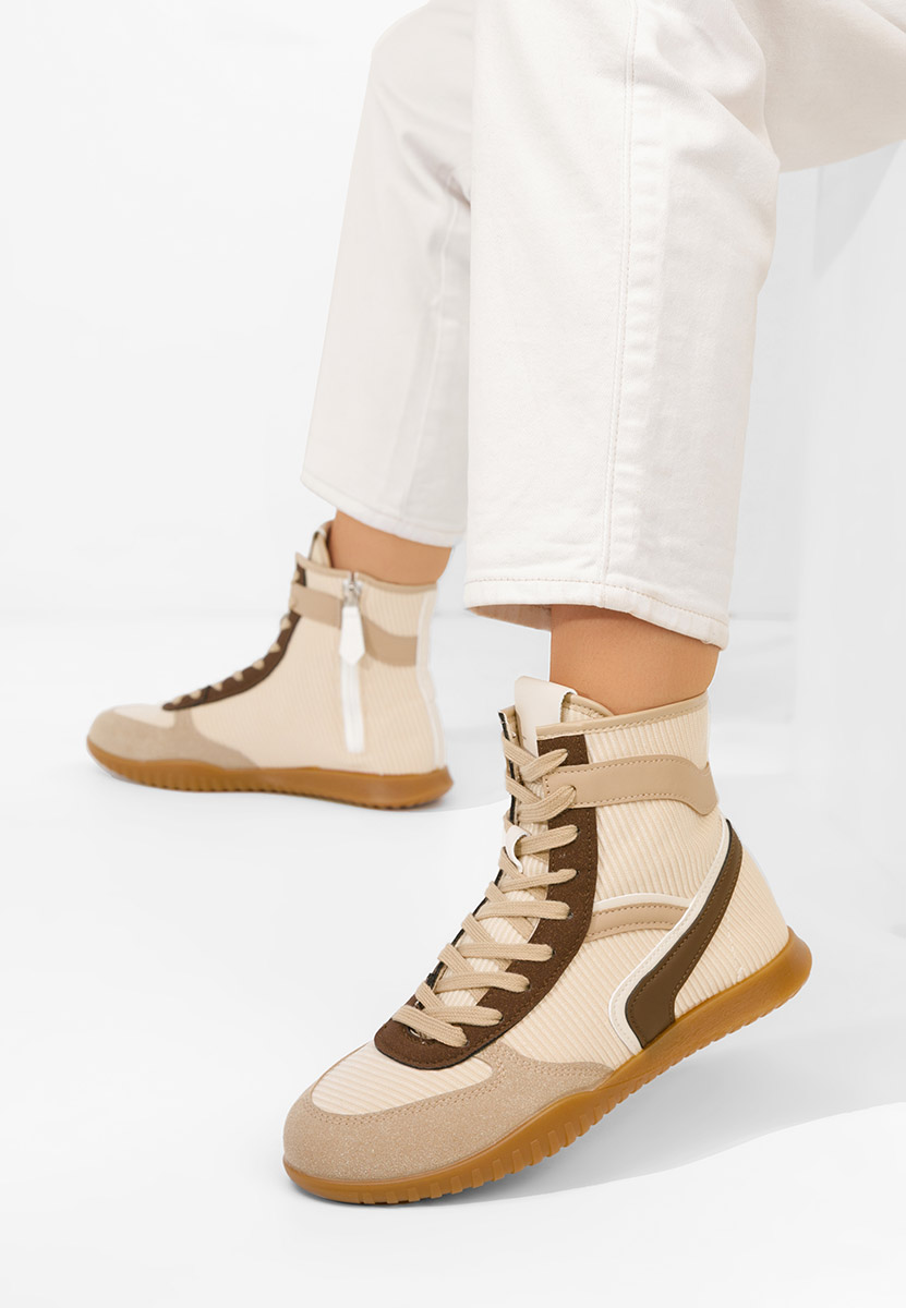 Khaki vysoké tenisky dámske Daine